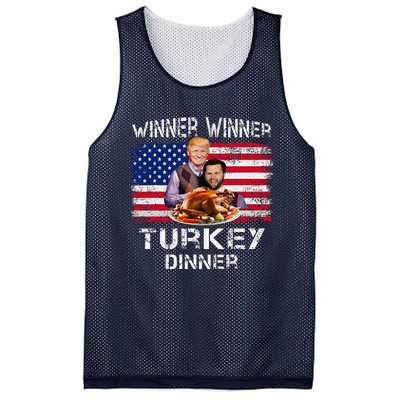 Humor Trump Vance Winner Winner Turkey Dinner Thanksgiving Mesh Reversible Basketball Jersey Tank