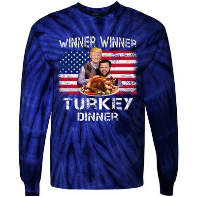 Humor Trump Vance Winner Winner Turkey Dinner Thanksgiving Tie-Dye Long Sleeve Shirt