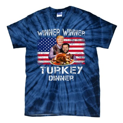 Humor Trump Vance Winner Winner Turkey Dinner Thanksgiving Tie-Dye T-Shirt