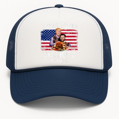 Humor Trump Vance Winner Winner Turkey Dinner Thanksgiving Trucker Hat