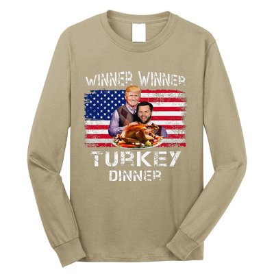 Humor Trump Vance Winner Winner Turkey Dinner Thanksgiving Long Sleeve Shirt