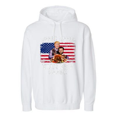 Humor Trump Vance Winner Winner Turkey Dinner Thanksgiving Garment-Dyed Fleece Hoodie