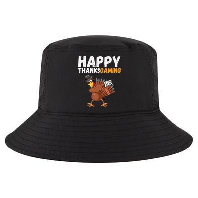 Happy Thanksgiving Video Game Dabbing Turkey Pilgrim Cool Comfort Performance Bucket Hat