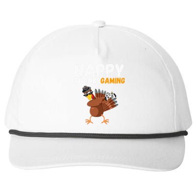 Happy Thanksgiving Video Game Dabbing Turkey Pilgrim Snapback Five-Panel Rope Hat