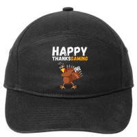 Happy Thanksgiving Video Game Dabbing Turkey Pilgrim 7-Panel Snapback Hat