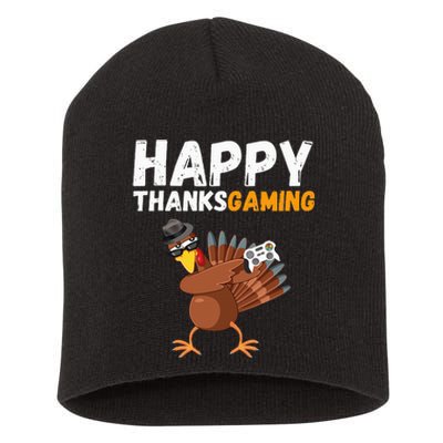 Happy Thanksgiving Video Game Dabbing Turkey Pilgrim Short Acrylic Beanie