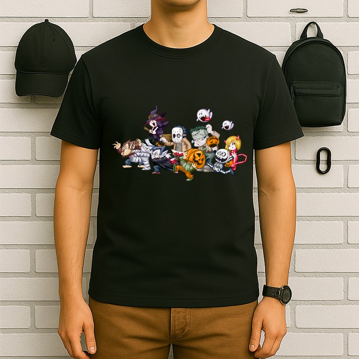 Halloween Team Villains Monster Crew T-Shirt
