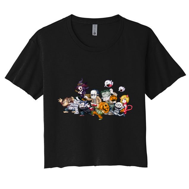 Halloween Team Villains Monster Crew Crop Top