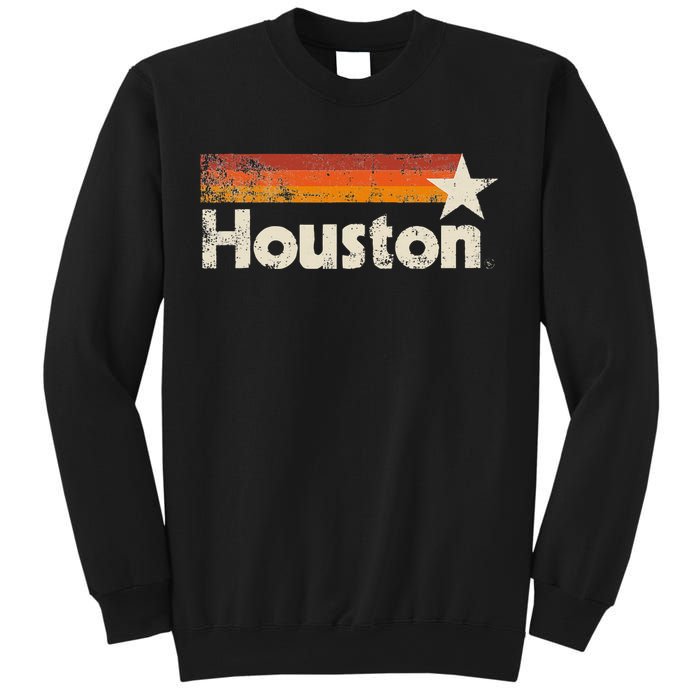 Houston Texas Vintage Houston Stripes Strong Old 70s 80s 90s Sweatshirt