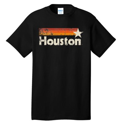 Houston Texas Vintage Houston Stripes Strong Old 70s 80s 90s Tall T-Shirt