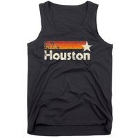 Houston Texas Vintage Houston Stripes Strong Old 70s 80s 90s Tank Top