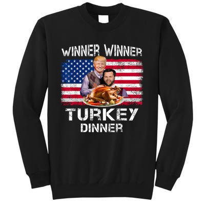 Humor Trump Vance Winner Winner Turkey Dinner Thanksgiving Sweatshirt