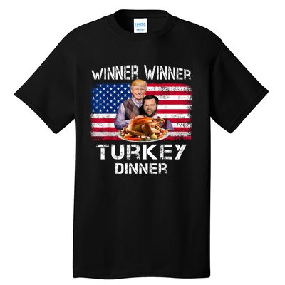 Humor Trump Vance Winner Winner Turkey Dinner Thanksgiving Tall T-Shirt