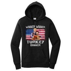 Humor Trump Vance Winner Winner Turkey Dinner Thanksgiving Women's Pullover Hoodie