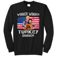 Humor Trump Vance Winner Winner Turkey Dinner Thanksgiving Tall Sweatshirt