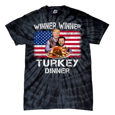 Humor Trump Vance Winner Winner Turkey Dinner Thanksgiving Tie-Dye T-Shirt