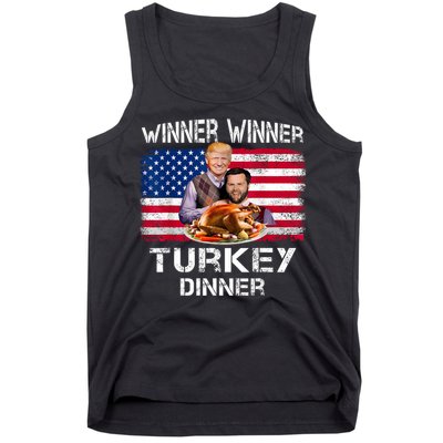 Humor Trump Vance Winner Winner Turkey Dinner Thanksgiving Tank Top