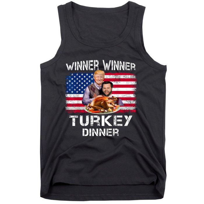 Humor Trump Vance Winner Winner Turkey Dinner Thanksgiving Tank Top