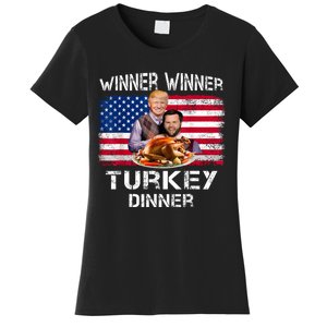 Humor Trump Vance Winner Winner Turkey Dinner Thanksgiving Women's T-Shirt