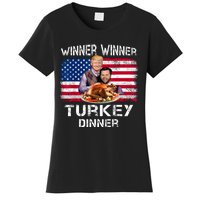 Humor Trump Vance Winner Winner Turkey Dinner Thanksgiving Women's T-Shirt