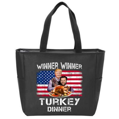 Humor Trump Vance Winner Winner Turkey Dinner Thanksgiving Zip Tote Bag