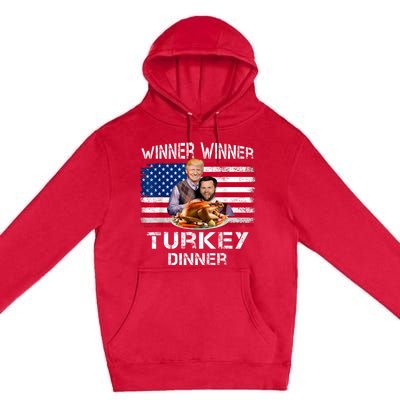 Humor Trump Vance Winner Winner Turkey Dinner Thanksgiving Premium Pullover Hoodie