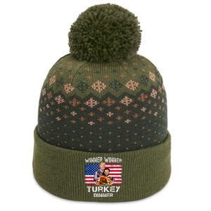 Humor Trump Vance Winner Winner Turkey Dinner Thanksgiving The Baniff Cuffed Pom Beanie