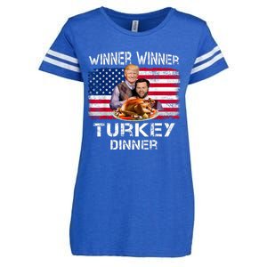 Humor Trump Vance Winner Winner Turkey Dinner Thanksgiving Enza Ladies Jersey Football T-Shirt