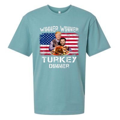 Humor Trump Vance Winner Winner Turkey Dinner Thanksgiving Sueded Cloud Jersey T-Shirt