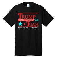 Hawk Tuah Viral Humor Meme Video Girl 24 Trump Tua Tall T-Shirt