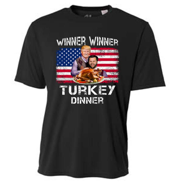 Humor Trump Vance Winner Winner Turkey Dinner Thanksgiving Cooling Performance Crew T-Shirt