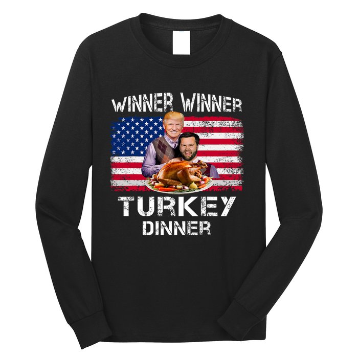 Humor Trump Vance Winner Winner Turkey Dinner Thanksgiving Long Sleeve Shirt