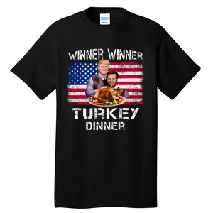 Humor Trump Vance Winner Winner Turkey Dinner Thanksgiving Tall T-Shirt