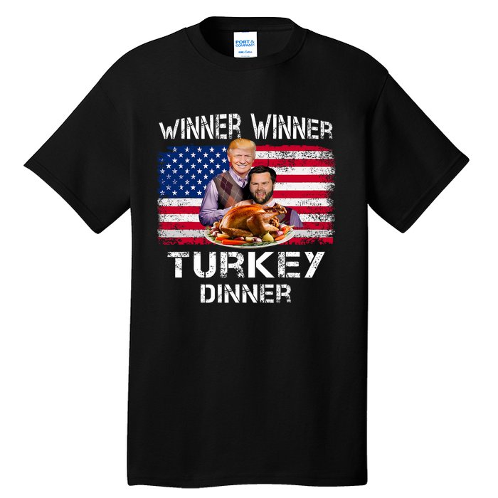 Humor Trump Vance Winner Winner Turkey Dinner Thanksgiving Tall T-Shirt