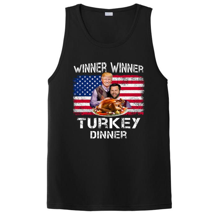 Humor Trump Vance Winner Winner Turkey Dinner Thanksgiving PosiCharge Competitor Tank