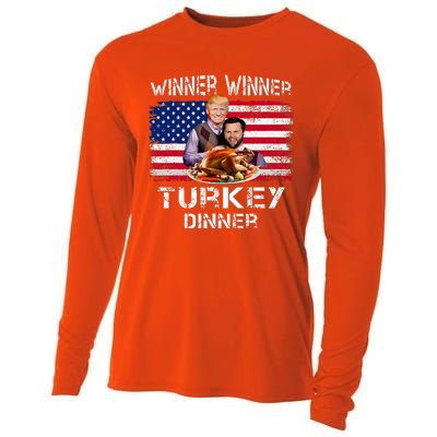 Humor Trump Vance Winner Winner Turkey Dinner Cooling Performance Long Sleeve Crew