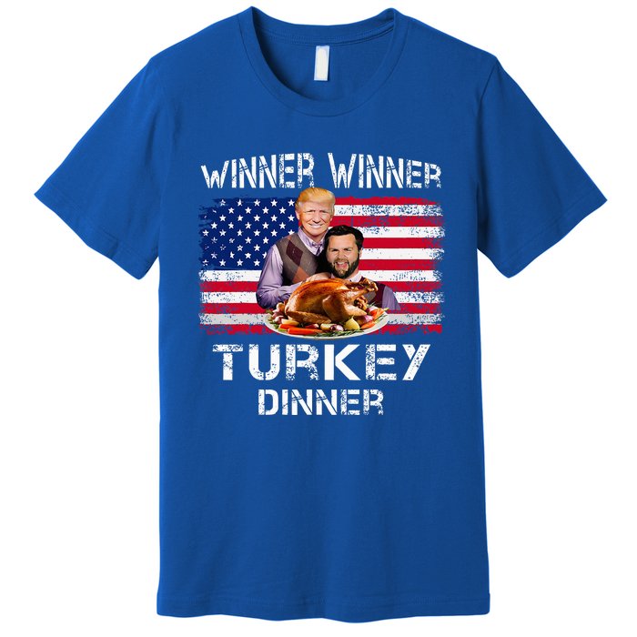 Humor Trump Vance Winner Winner Turkey Dinner Premium T-Shirt