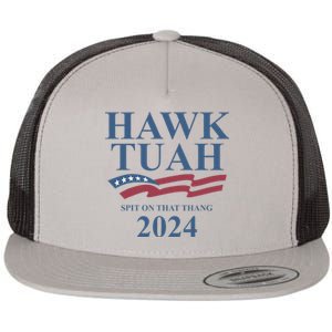 Hawk Tush Viral Election Parody Design Flat Bill Trucker Hat