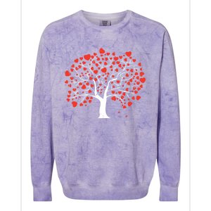 Heart Tree Valentines Day Cute Nature Love Great Gift Colorblast Crewneck Sweatshirt