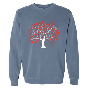 Heart Tree Valentines Day Cute Nature Love Great Gift Garment-Dyed Sweatshirt