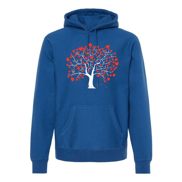 Heart Tree Valentines Day Cute Nature Love Great Gift Premium Hoodie