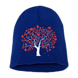 Heart Tree Valentines Day Cute Nature Love Great Gift Short Acrylic Beanie