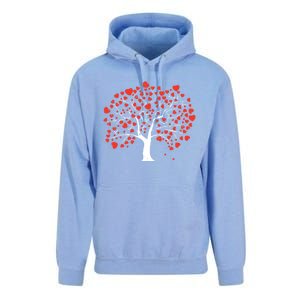 Heart Tree Valentines Day Cute Nature Love Great Gift Unisex Surf Hoodie