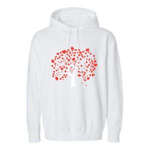 Heart Tree Valentines Day Cute Nature Love Great Gift Garment-Dyed Fleece Hoodie