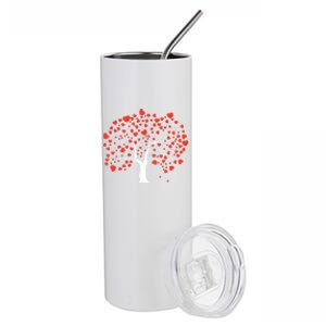 Heart Tree Valentines Day Cute Nature Love Great Gift Stainless Steel Tumbler