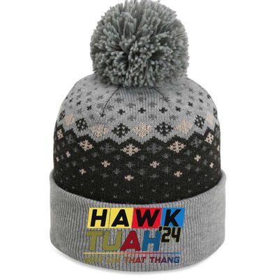 Hawk Tush Viral Election Parody Design The Baniff Cuffed Pom Beanie