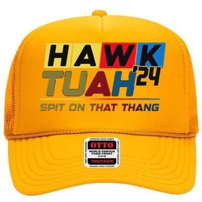 Hawk Tush Viral Election Parody Design High Crown Mesh Back Trucker Hat