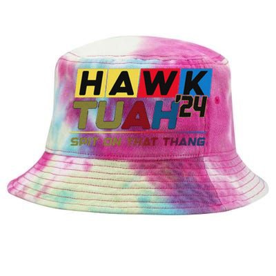 Hawk Tush Viral Election Parody Design Tie-Dyed Bucket Hat