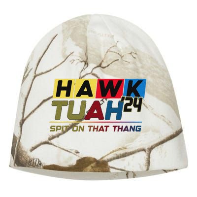 Hawk Tush Viral Election Parody Design Kati - Camo Knit Beanie