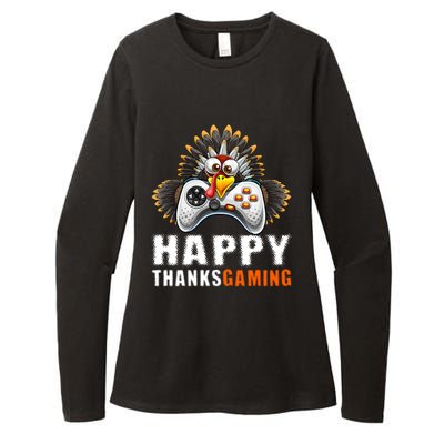 Happy Thanksgiving Video Game Controller Turkey Face Gift Womens CVC Long Sleeve Shirt